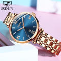 Women Watch Top Luxury Brand JSDUN  Fashion Business Minimalist WristWatch  Steel Band Swiss Movt Mechanical Hand Clock 2020